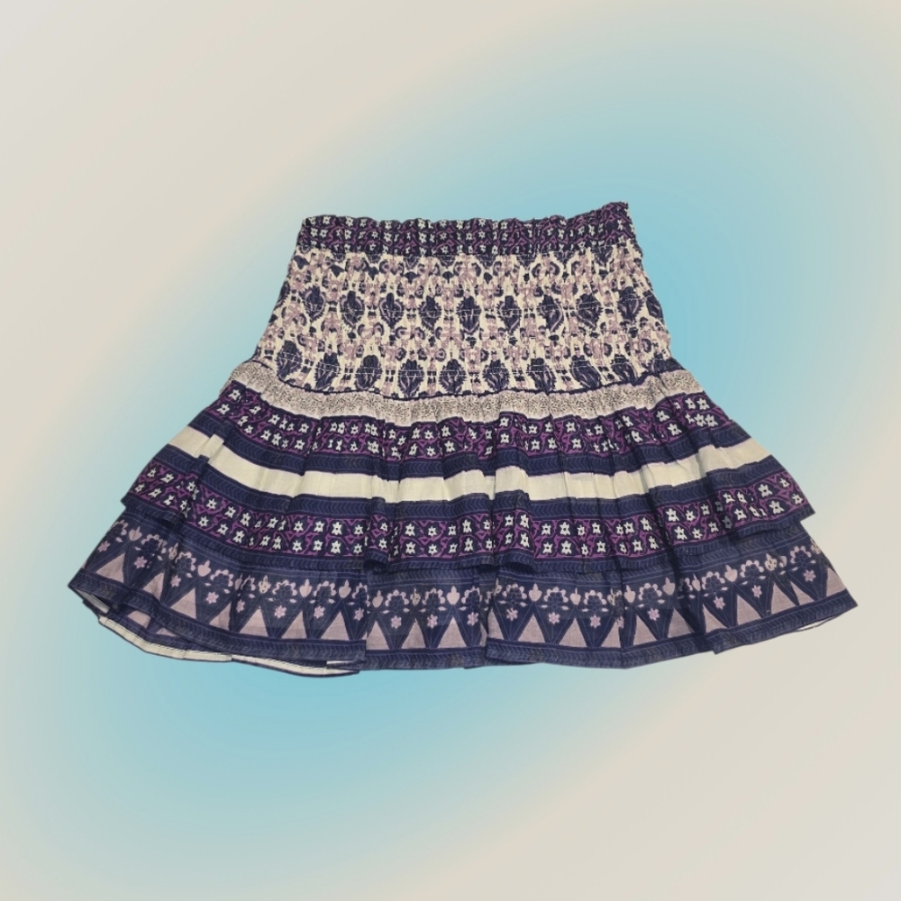 Sea New York Purple and Cream Mini Skirt